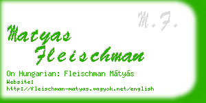 matyas fleischman business card
