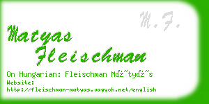matyas fleischman business card